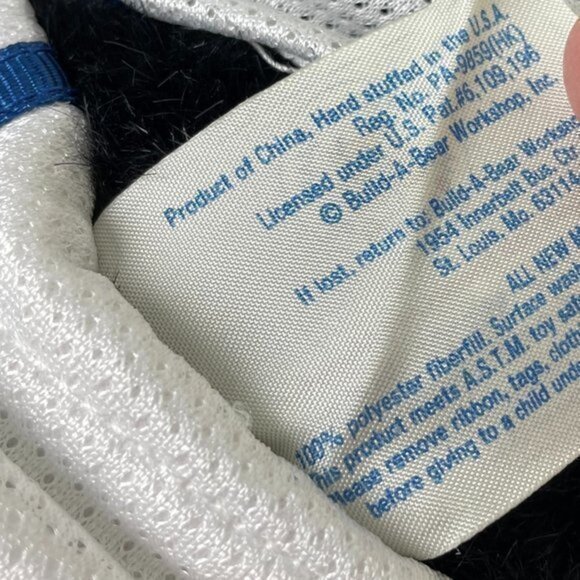 Build-A-Bear WNBA Black Bear Plush, Older Label, Basketball Accessory, 17” - Picture 10 of 11